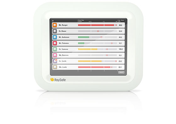 顯示屏實時顯示劑量儀的(de)劑量數(shu)據